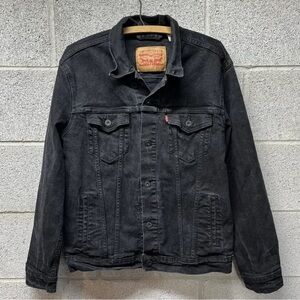 Levi’s Black denim jacket.